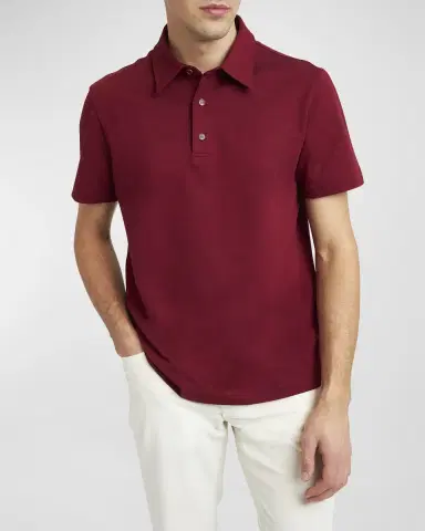 Brioni Men's Cotton Jersey Polo Shirt | Thumbnail 6