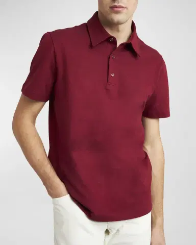 Brioni Men's Cotton Jersey Polo Shirt | Thumbnail 7
