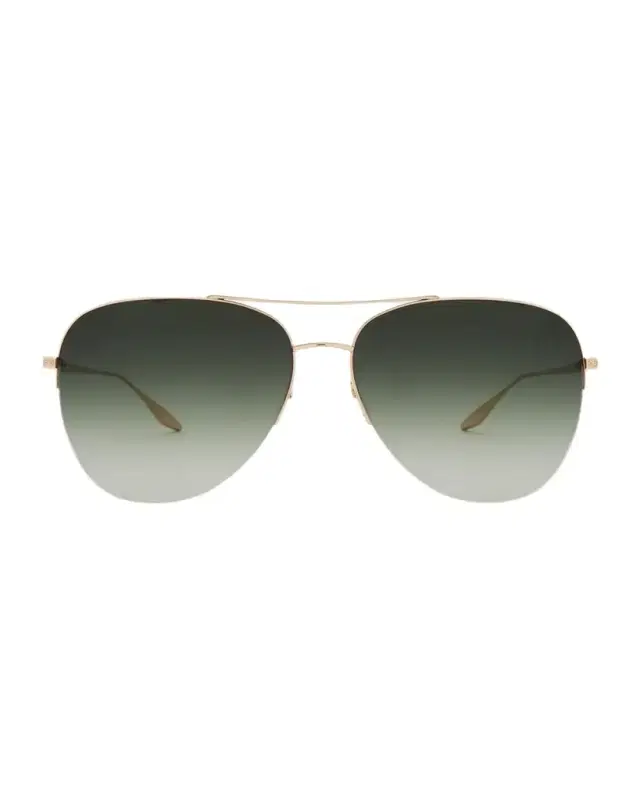 Barton Perreira Chevalier Green Titanium Aviator Sunglasses
