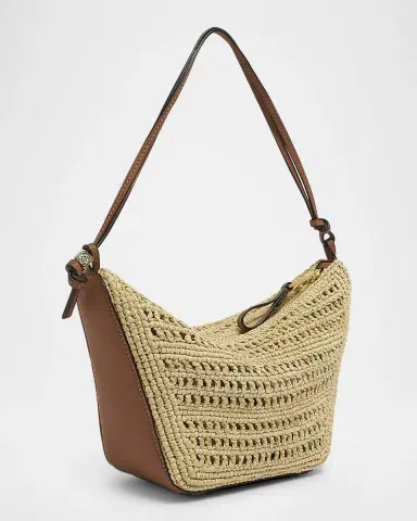 Loewe x Paula's Ibiza Hammock Mini Hobo Bag in Raffia with Leather Strap | Thumbnail 5 Loewe x Paula's Ibiza Hammock Mini Hobo Bag in Raffia with Leather Strap | Thumbnail 5