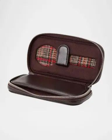 Wolf x WM Brown Two-Piece Watch Zip Case | Thumbnail 2