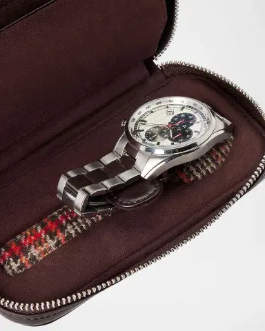 Wolf x WM Brown Two-Piece Watch Zip Case | Thumbnail 3