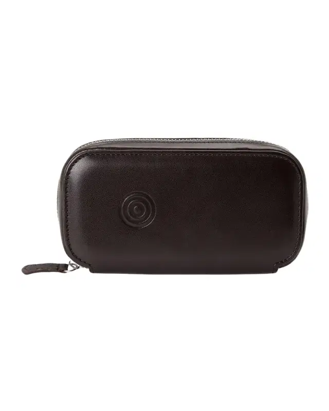 WOLF x WM Brown Two-Piece Watch Zip Case