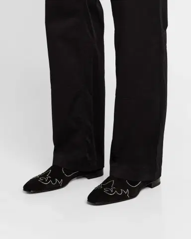 Christian Louboutin Men's Dandysiago Rhinestone and Leather Loafers | Thumbnail 2 Christian Louboutin Men's Dandysiago Rhinestone and Leather Loafers | Thumbnail 2
