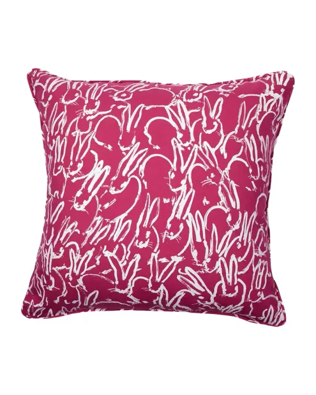 Hunt Slonem Fluffle Khadi Double-Sided Pillow, 22" Square