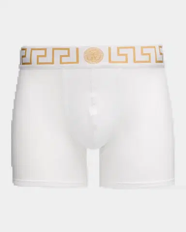 Versace Men's Organic Cotton Greek Key Boxer Briefs | Thumbnail 3