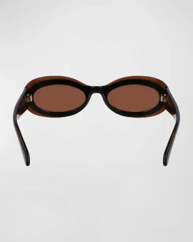 Ferragamo Classic Logo Acetate Oval Sunglasses | Thumbnail 5 Ferragamo Classic Logo Acetate Oval Sunglasses | Thumbnail 5