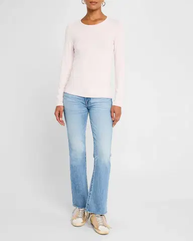 Majestic Filatures Soft Touch Flat-Edge Long-Sleeve Crewneck Top | Thumbnail 2