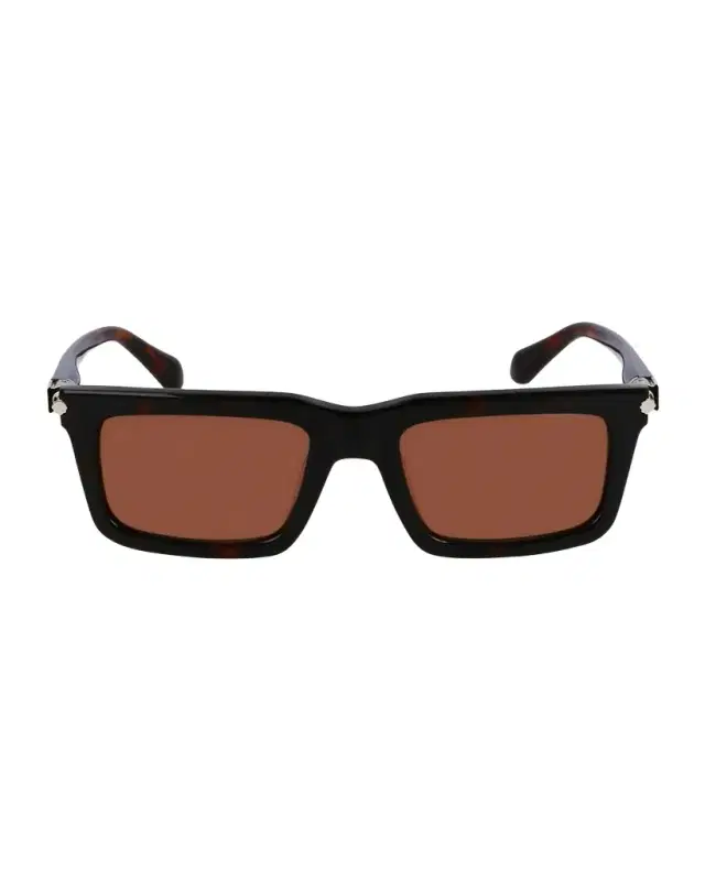 Ferragamo Men 's Prisma Modified Acetate Rectangle Sunglasses, 53mm