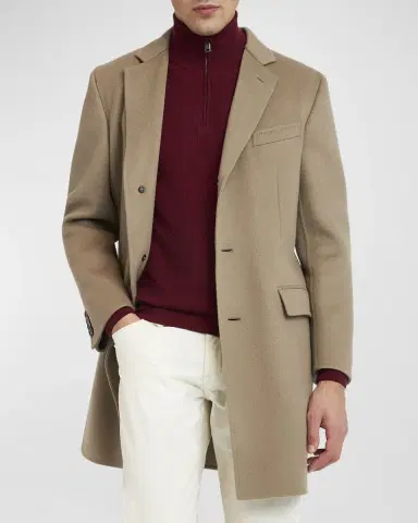 Brioni Men's Wool and Cashmere Double-Face Top Coat | Thumbnail 6 Brioni Men's Wool and Cashmere Double-Face Top Coat | Thumbnail 6