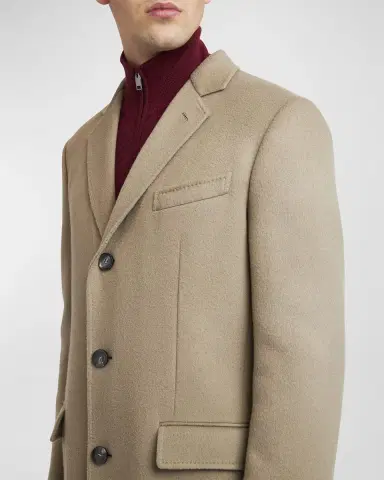 Brioni Men's Wool and Cashmere Double-Face Top Coat | Thumbnail 7 Brioni Men's Wool and Cashmere Double-Face Top Coat | Thumbnail 7