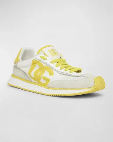 Dolce & Gabbana Mixed-Material DG Cushion Sneakers | Thumbnail 2 Dolce & Gabbana Mixed-Material DG Cushion Sneakers | Thumbnail 2