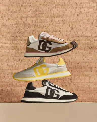 Dolce & Gabbana Mixed-Material DG Cushion Sneakers | Thumbnail 4 Dolce & Gabbana Mixed-Material DG Cushion Sneakers | Thumbnail 4