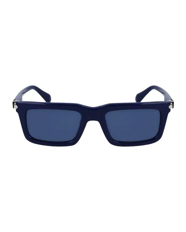 Ferragamo Men 's Prisma Modified Acetate Rectangle Sunglasses, 53mm