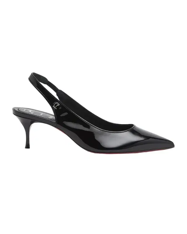 Christian Louboutin 55mm Kate Sporty Patent Slingback Pumps