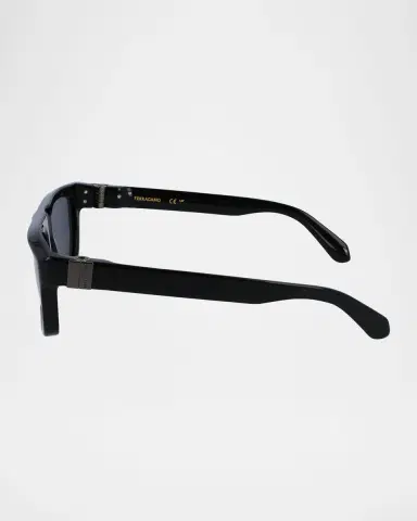 Ferragamo Men's Prisma Acetate Square Sunglasses, 56mm | Thumbnail 4