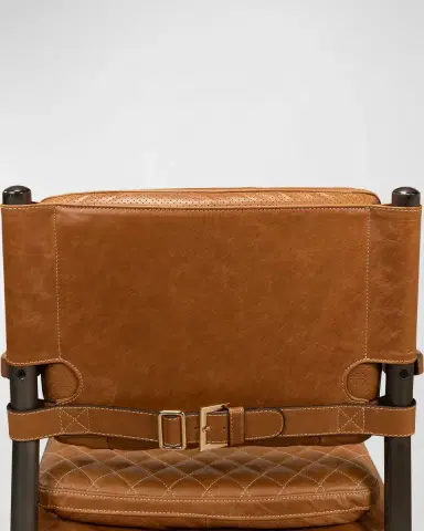 Sarreid Harley Leather Dining Arm Chair | Thumbnail 5 Sarreid Harley Leather Dining Arm Chair | Thumbnail 5