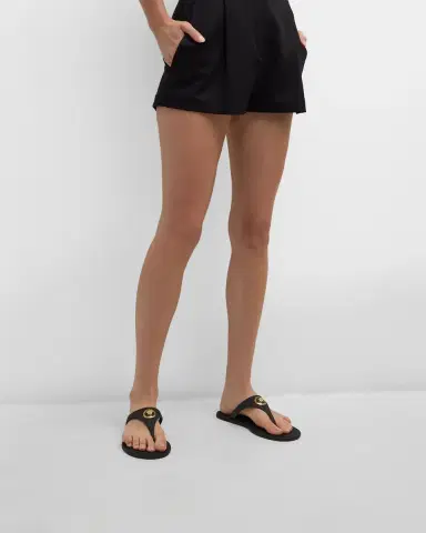 Versace Alia Medusa Rubber Thong Sandals | Thumbnail 2 Versace Alia Medusa Rubber Thong Sandals | Thumbnail 2