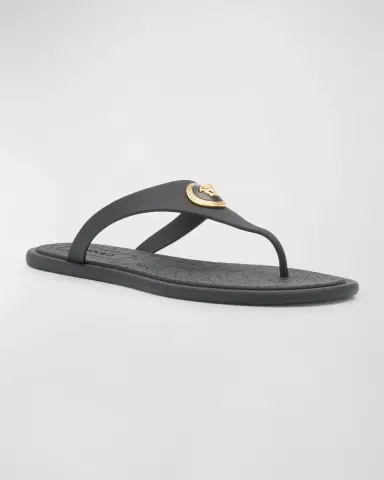 Versace Alia Medusa Rubber Thong Sandals | Thumbnail 3 Versace Alia Medusa Rubber Thong Sandals | Thumbnail 3