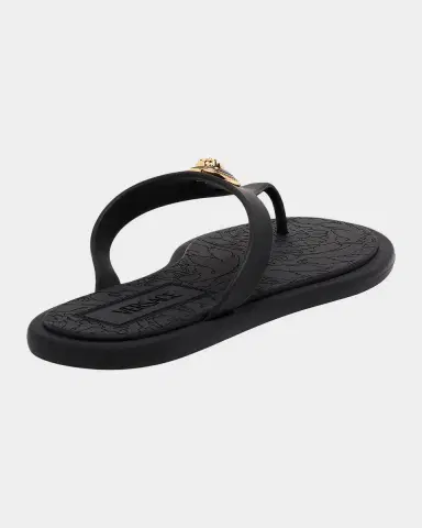 Versace Alia Medusa Rubber Thong Sandals | Thumbnail 4 Versace Alia Medusa Rubber Thong Sandals | Thumbnail 4
