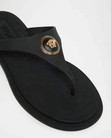 Versace Alia Medusa Rubber Thong Sandals | Thumbnail 5 Versace Alia Medusa Rubber Thong Sandals | Thumbnail 5
