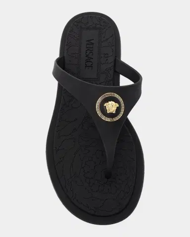 Versace Alia Medusa Rubber Thong Sandals | Thumbnail 6 Versace Alia Medusa Rubber Thong Sandals | Thumbnail 6