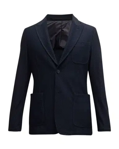 Giorgio Armani Men's Single-Breasted Rice Stitch Sport Coat | Thumbnail 1 Giorgio Armani Men's Single-Breasted Rice Stitch Sport Coat | Thumbnail 1