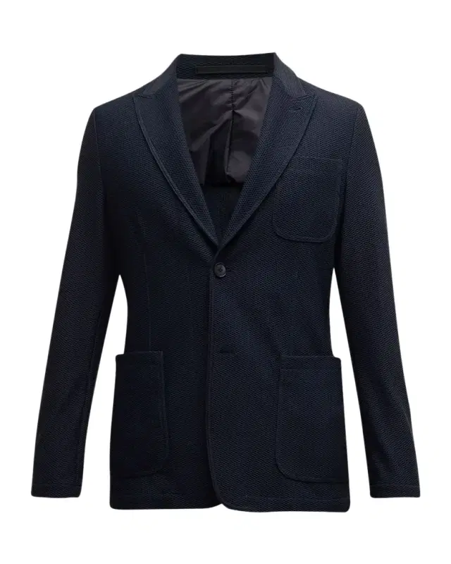 Giorgio Armani Men 's Single-Breasted Rice Stitch Sport Coat