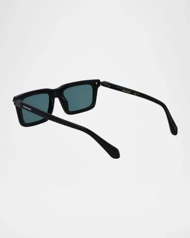 Ferragamo Men's Prisma Modified Acetate Rectangle Sunglasses, 53mm | Thumbnail 2 Ferragamo Men's Prisma Modified Acetate Rectangle Sunglasses, 53mm | Thumbnail 2