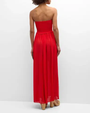 Ramy Brook Calista Smocked Strapless Side-Split Coverup Dress | Thumbnail 6 Ramy Brook Calista Smocked Strapless Side-Split Coverup Dress | Thumbnail 6