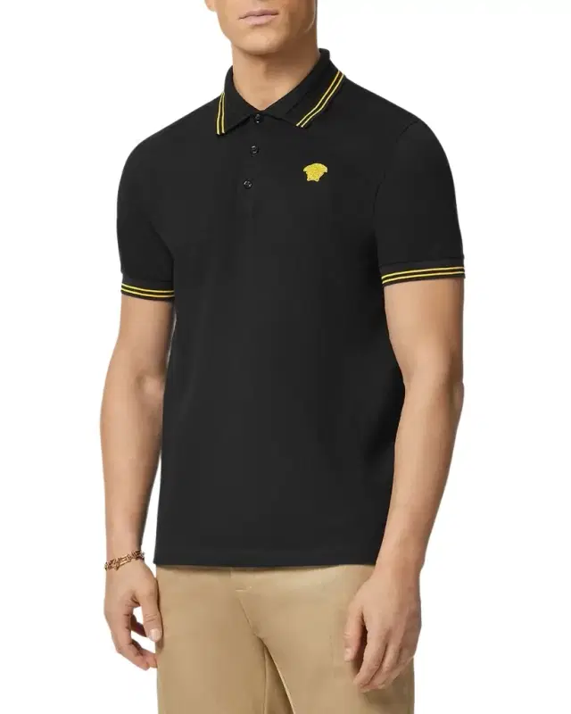 Men 's Pop Medusa Tipped Polo Shirt