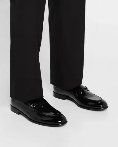 Ferragamo Men 's Desio Patent Leather Penny Loafers | Thumbnail 2 Ferragamo Men 's Desio Patent Leather Penny Loafers | Thumbnail 2