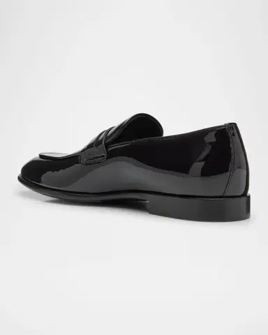 Ferragamo Men 's Desio Patent Leather Penny Loafers | Thumbnail 4 Ferragamo Men 's Desio Patent Leather Penny Loafers | Thumbnail 4