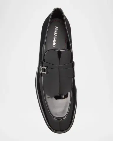 Ferragamo Men 's Desio Patent Leather Penny Loafers | Thumbnail 5 Ferragamo Men 's Desio Patent Leather Penny Loafers | Thumbnail 5