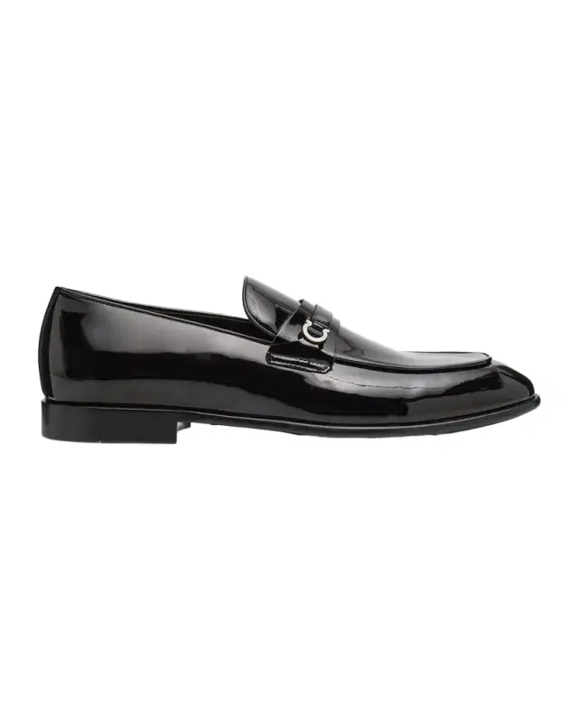 Ferragamo Men 's Desio Patent Leather Penny Loafers