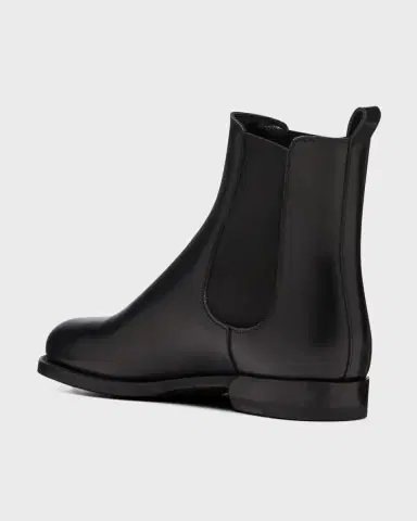Manolo Blahnik Chelsa Leather Chelsea Ankle Booties | Thumbnail 3