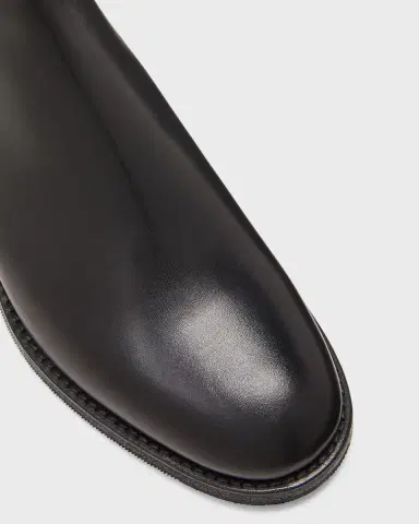 Manolo Blahnik Chelsa Leather Chelsea Ankle Booties | Thumbnail 4