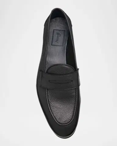 Brioni Men 's Appia Deerskin Penny Loafers | Thumbnail 5