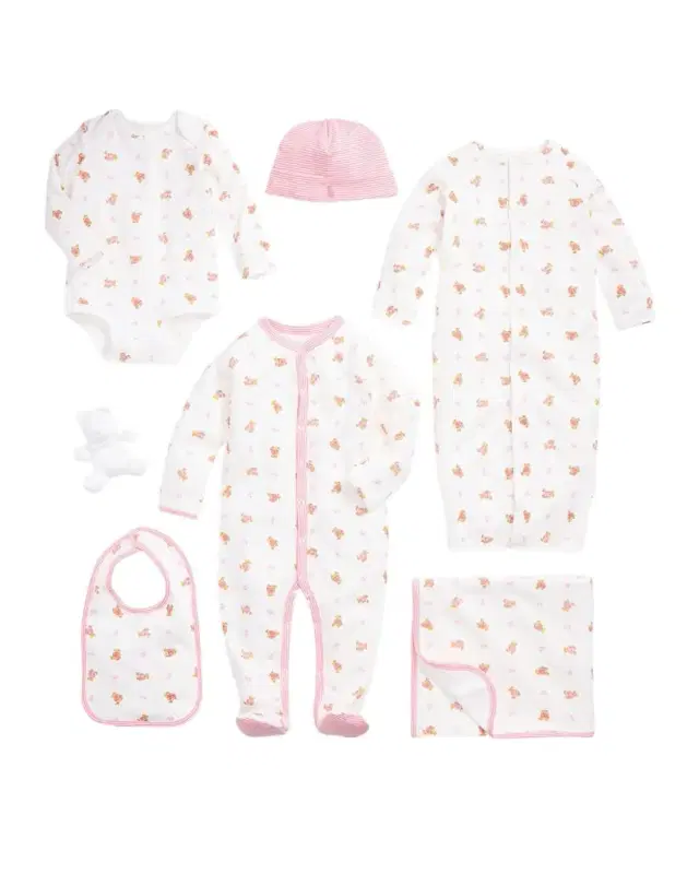 Polo Ralph Lauren Kid 's 7-Piece Gift Box Set, Size Newborn-9M