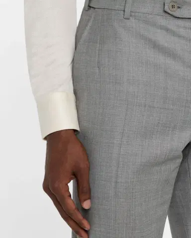 Brioni Men 's Wool Sharkskin Pants | Thumbnail 5