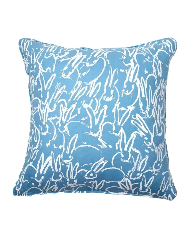 Hunt Slonem Fluffle Khadi Double-Sided Pillow, 22" Square