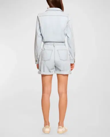 Ramy Brook Lavinia Long-Sleeve Denim Romper | Thumbnail 3 Ramy Brook Lavinia Long-Sleeve Denim Romper | Thumbnail 3