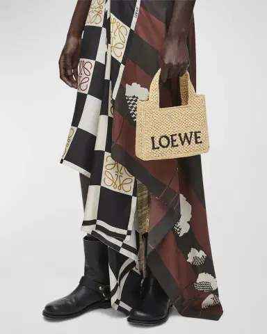 Loewe x Paula's Ibiza Font Logo Mini Tote Bag in Raffia | Thumbnail 7 Loewe x Paula's Ibiza Font Logo Mini Tote Bag in Raffia | Thumbnail 7