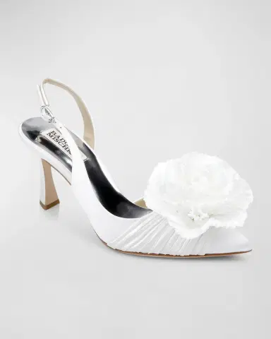 Badgley Mischka Blaire Silk Flower Slingback Pumps | Thumbnail 2 Badgley Mischka Blaire Silk Flower Slingback Pumps | Thumbnail 2