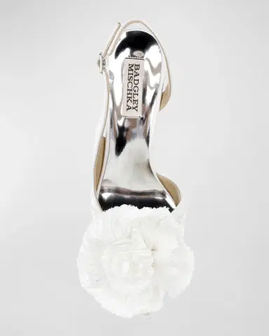 Badgley Mischka Blaire Silk Flower Slingback Pumps | Thumbnail 4 Badgley Mischka Blaire Silk Flower Slingback Pumps | Thumbnail 4