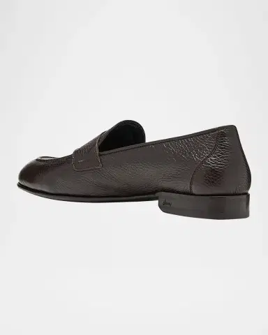 Brioni Men 's Appia Deerskin Penny Loafers | Thumbnail 2
