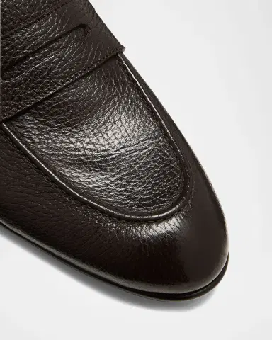 Brioni Men 's Appia Deerskin Penny Loafers | Thumbnail 3