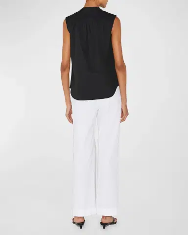 Callas Milano Olympia Sleeveless Cotton Poplin Blouse | Thumbnail 4