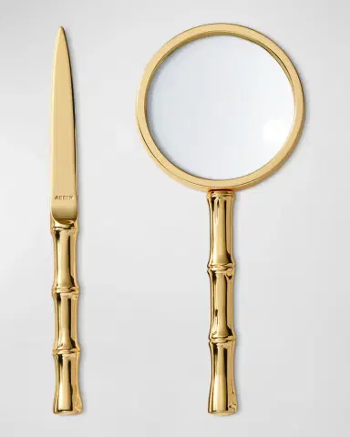AERIN Ava Bamboo Magnifying Glass and Letter Opener | Thumbnail 2