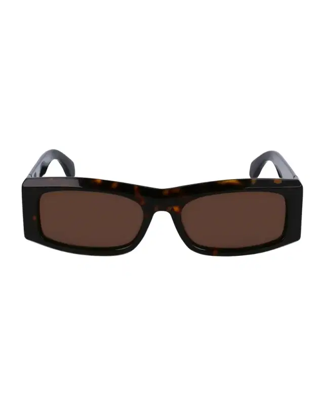Ferragamo Men 's Classic Logo Acetate Rectangle Sunglasses, 57mm